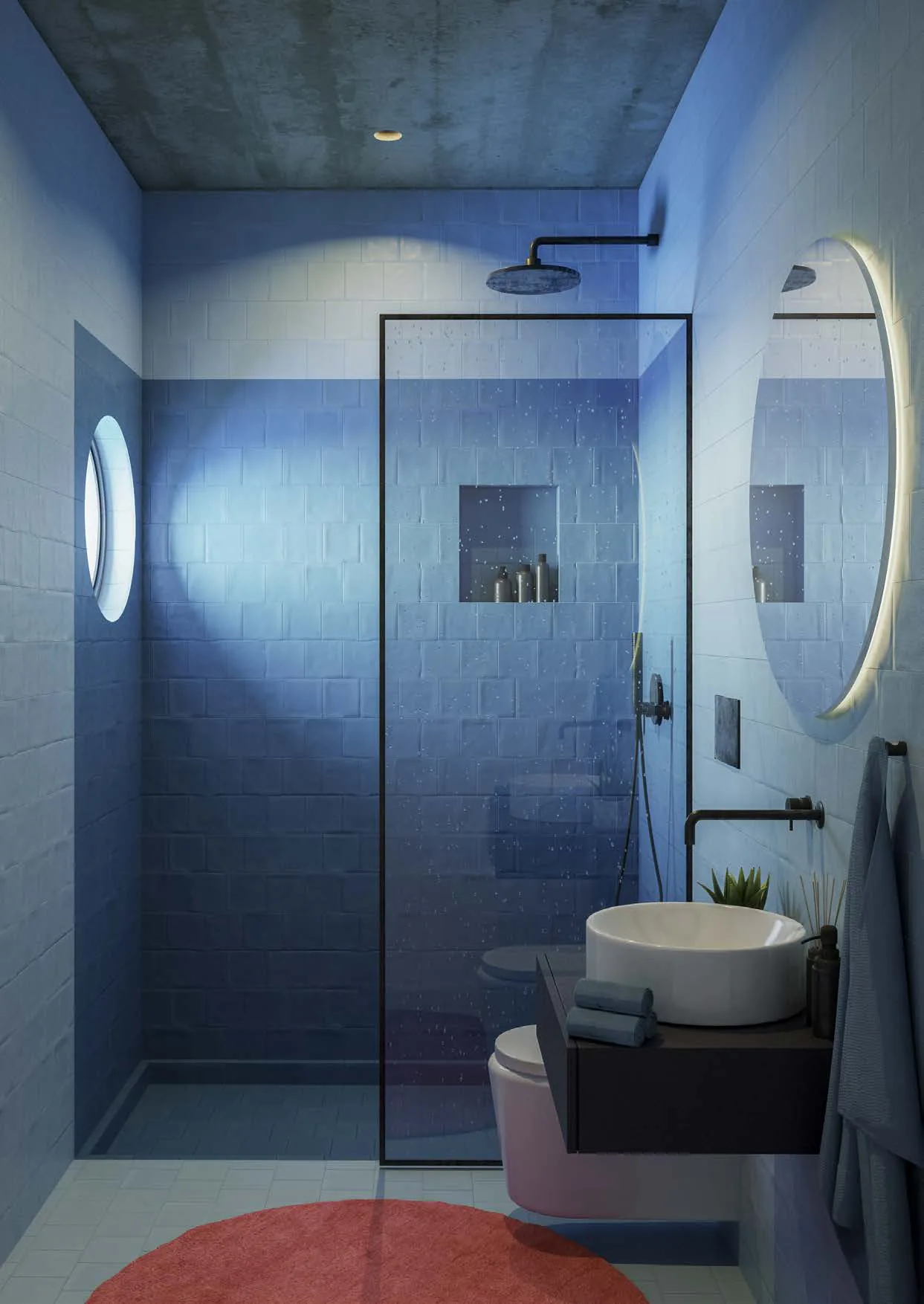 Bathroom with walk-in shower