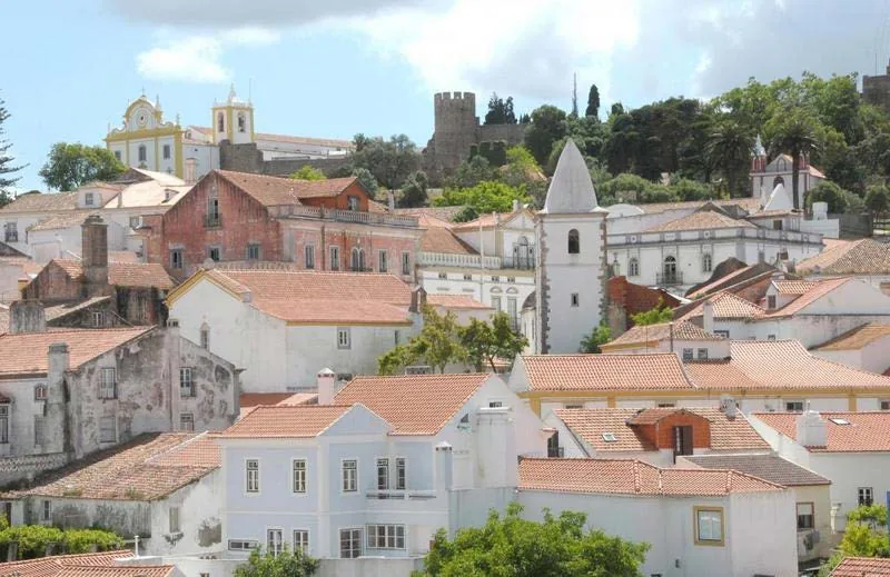 View over the rooftops and the castle of Santiago do Cacém